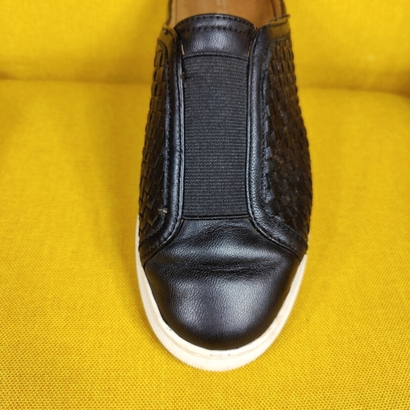 TRASK Lacy Women's Slip On Weaved Leather Black Sneaker Mule Size 7.5M - Picture 5 of 9